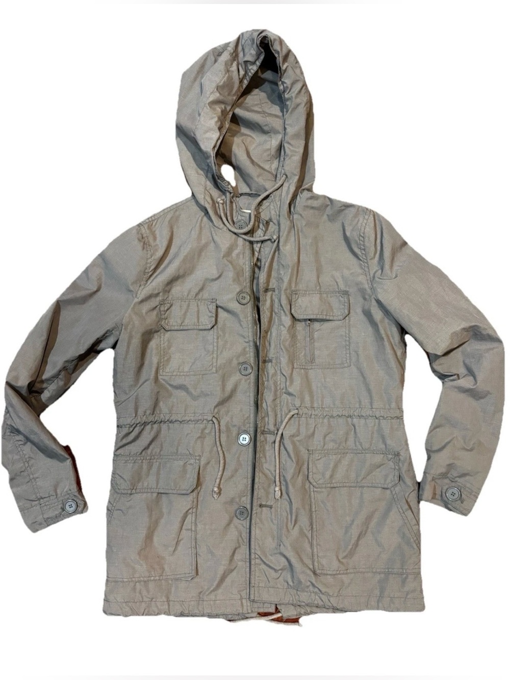 LA Hearts Pac-Sun Tan Khaki
Metal Zip Hooded Utility Anorak Jacket
Womens Small